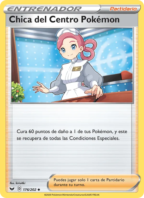 Chica del Centro Pokémon · Espada y Escudo 176/202