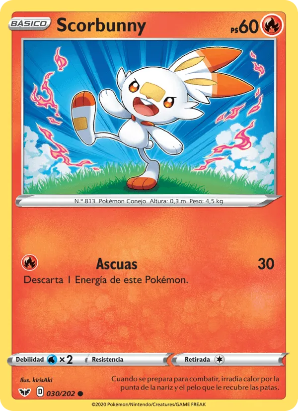 Scorbunny · Espada y Escudo 30/202