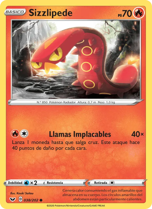 Sizzlipede · Espada y Escudo 38/202