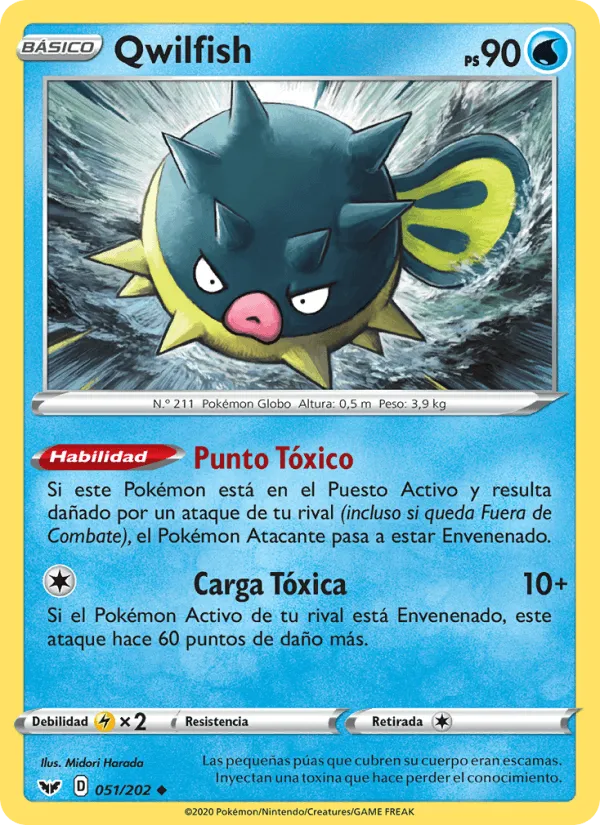 Qwilfish · Espada y Escudo 51/202
