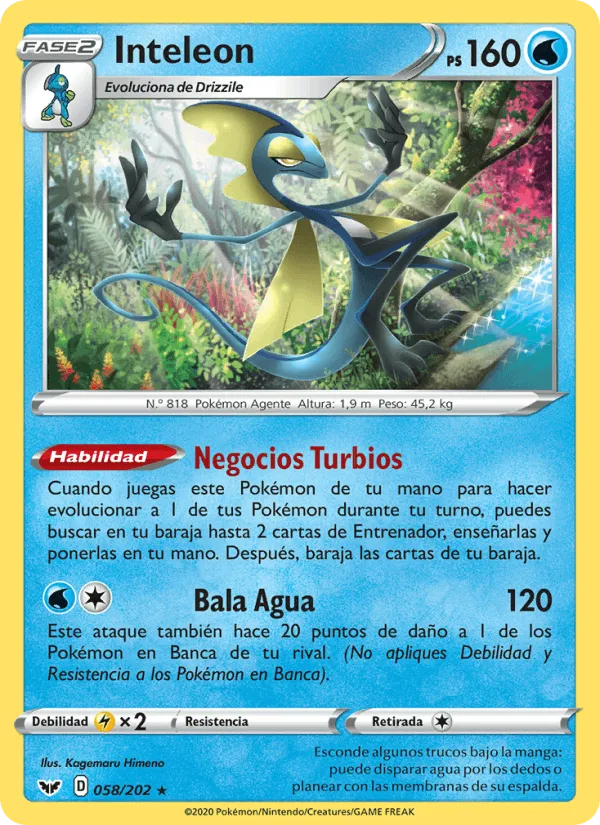 Inteleon · Espada y Escudo 58/202