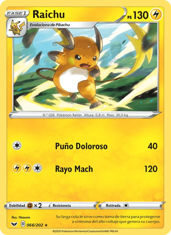 Raichu · Espada y Escudo 66/202