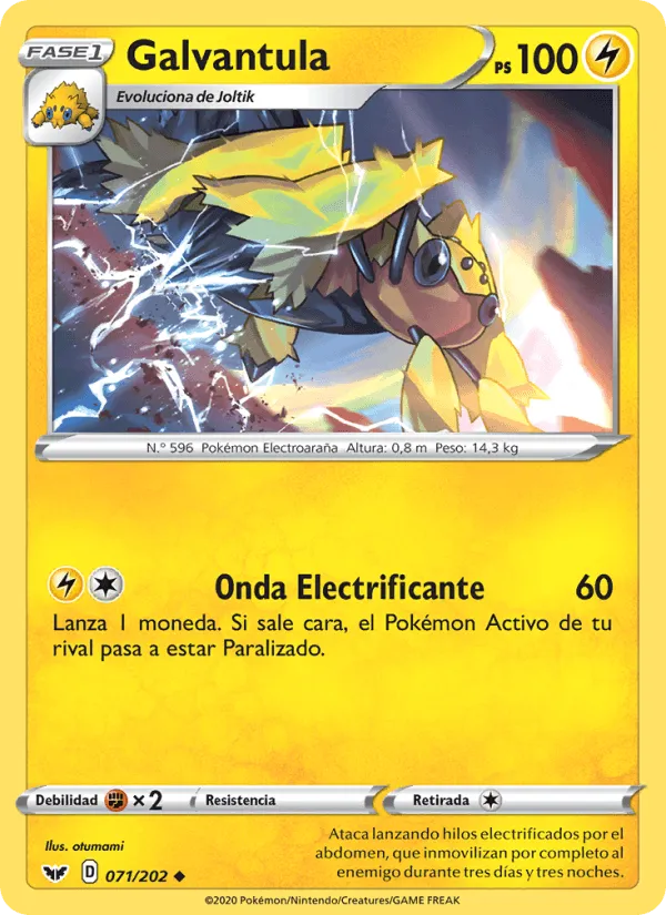 Galvantula · Espada y Escudo 71/202