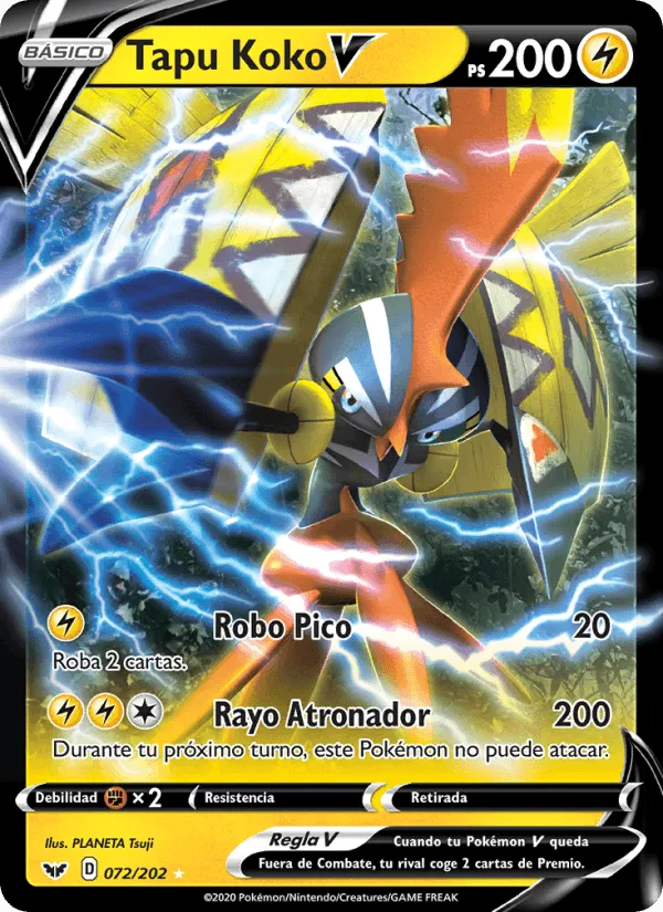 Tapu Koko V · Espada y Escudo 72/202
