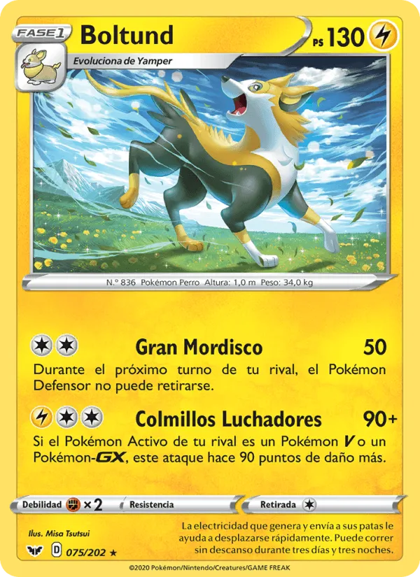 Boltund · Espada y Escudo 75/202
