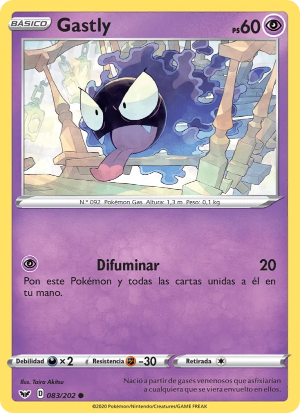 Gastly · Espada y Escudo 83/202