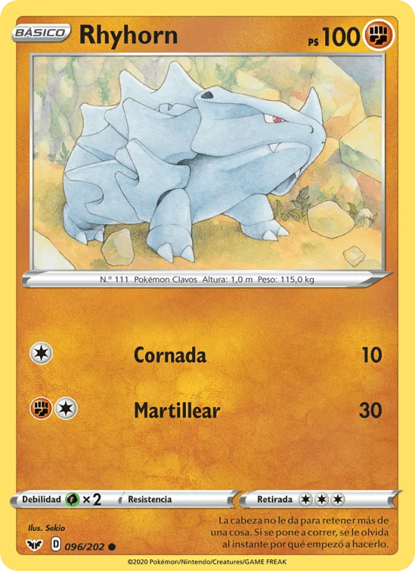 Rhyhorn · Espada y Escudo 96/202