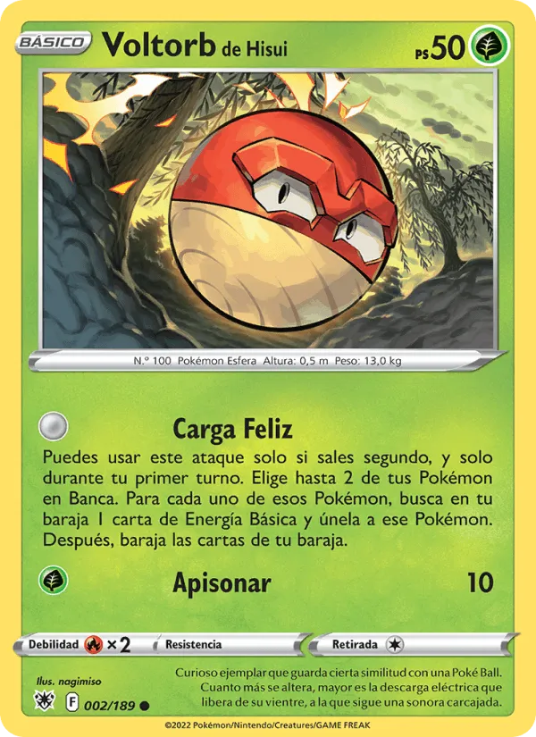 Voltorb de Hisui · Resplandor Astral 002/189