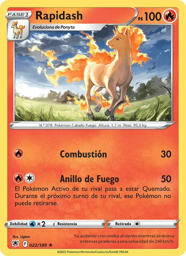 Rapidash · Resplandor Astral 022/189