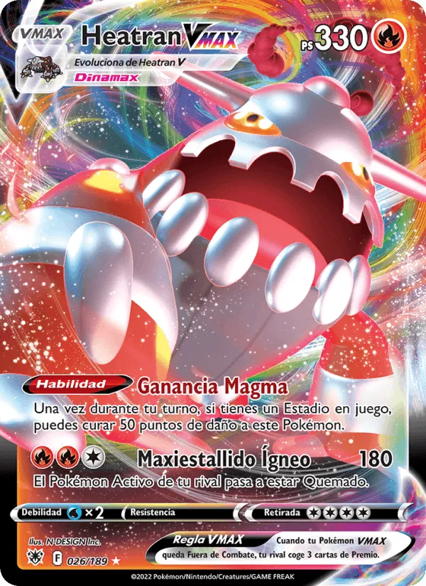 Heatran VMAX · Resplandor Astral 026/189
