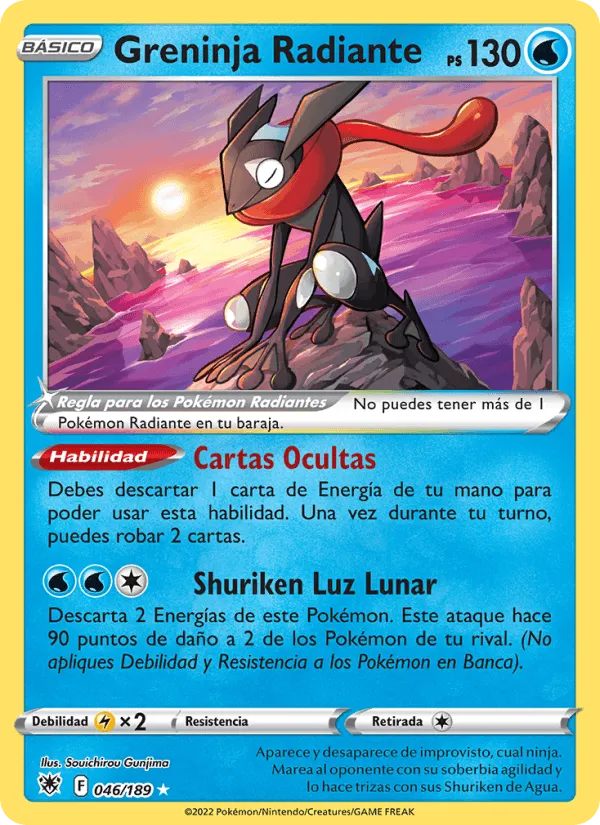 Greninja Radiante · Resplandor Astral 046/189