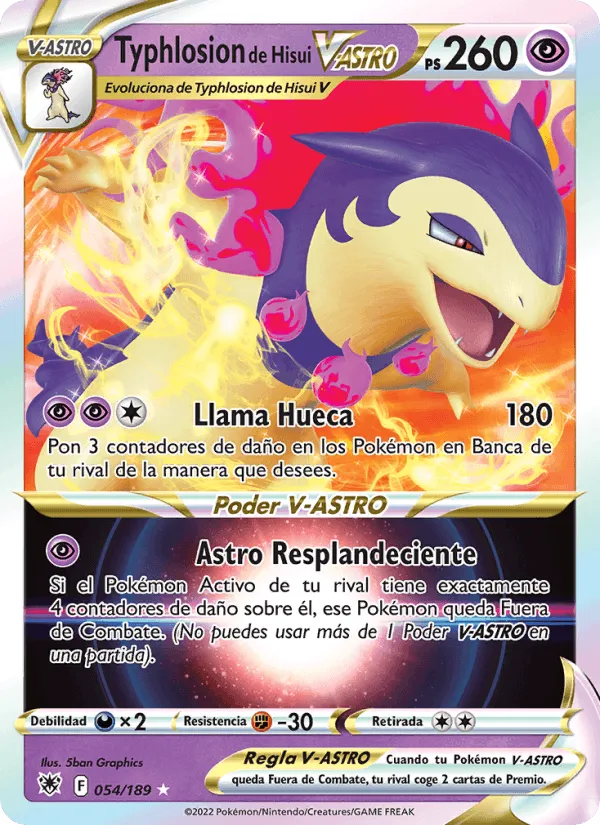 Typhlosion de Hisui V-ASTRO · Resplandor Astral 054/189