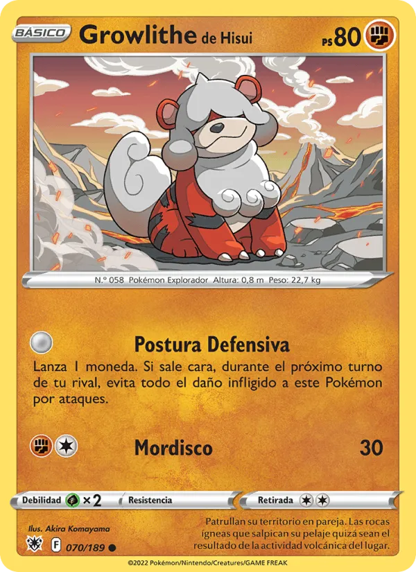 Growlithe de Hisui · Resplandor Astral 070/189