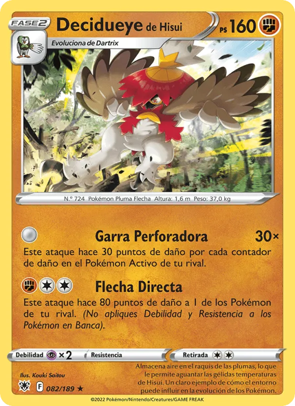 Decidueye de Hisui · Resplandor Astral 082/189