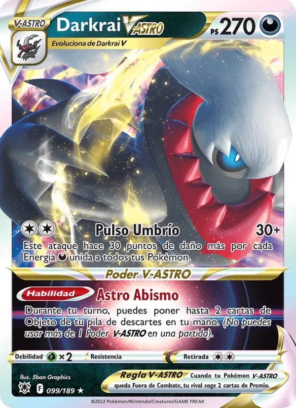 Darkrai V-ASTRO · Resplandor Astral 099/189