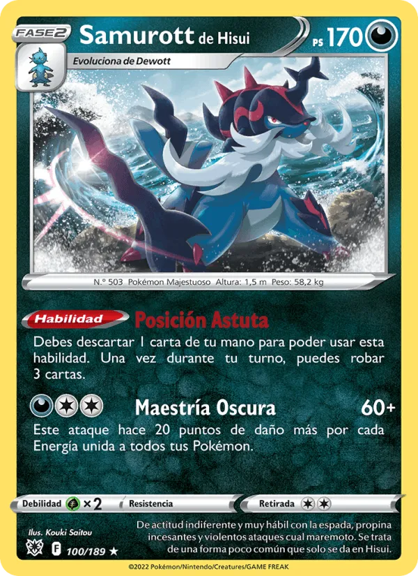 Samurott de Hisui · Resplandor Astral 100/189