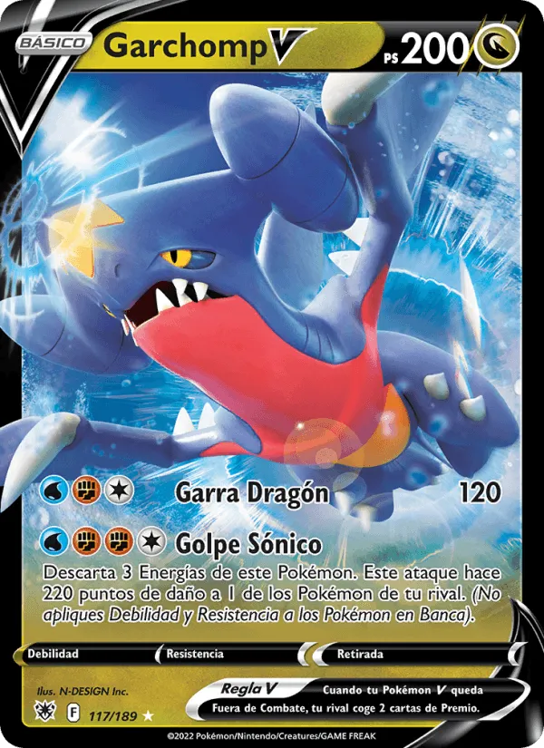 Garchomp V · Resplandor Astral 117/189