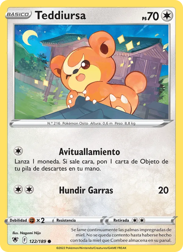 Teddiursa · Resplandor Astral 122/189