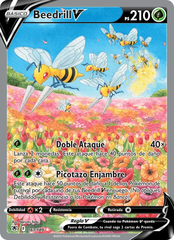 Beedrill V · Resplandor Astral 161/189