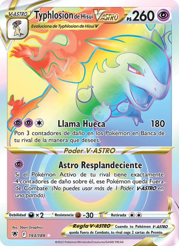 Typhlosion de Hisui V-ASTRO · Resplandor Astral 193/189