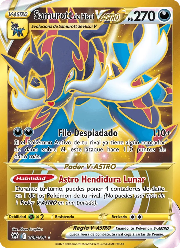 Samurott de Hisui V-ASTRO · Resplandor Astral 209/189