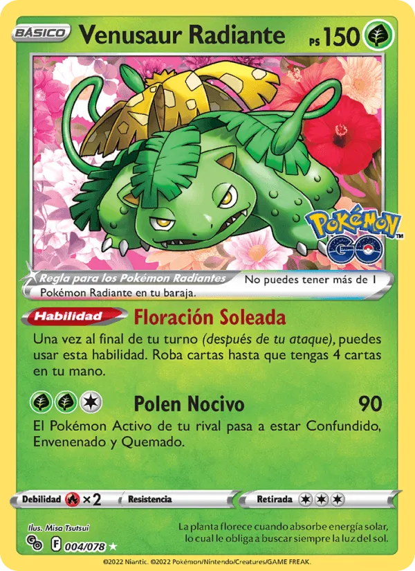 Venusaur Radiante · Pokémon GO 004/78