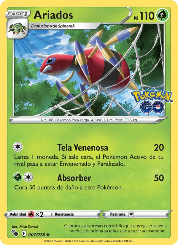 Ariados · Pokémon GO 007/78