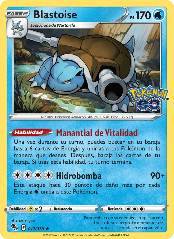 Blastoise · Pokémon GO 017/78
