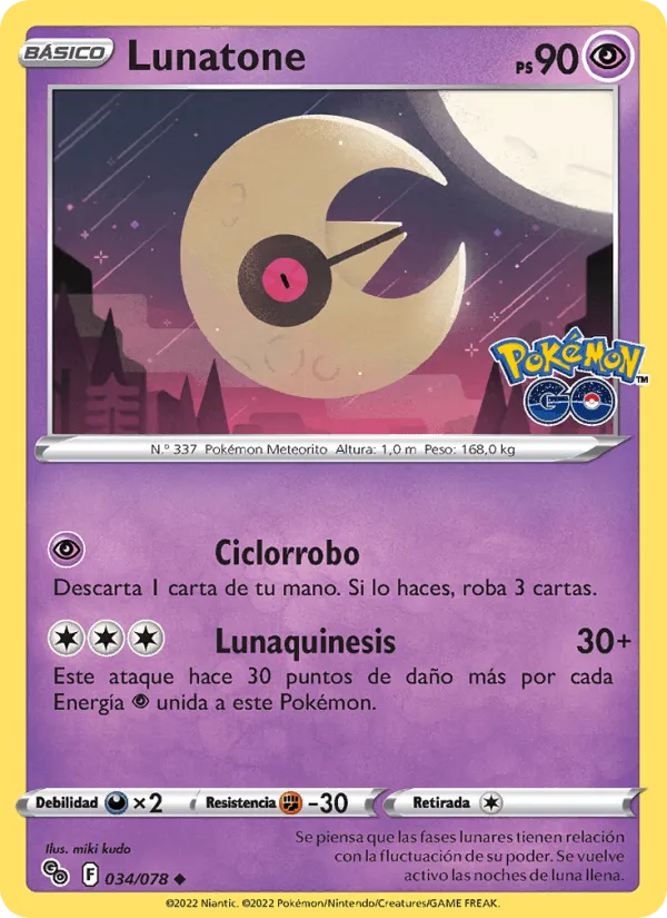 Lunatone · Pokémon GO 034/78