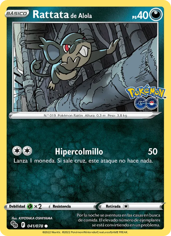 Rattata de Alola · Pokémon GO 041/78