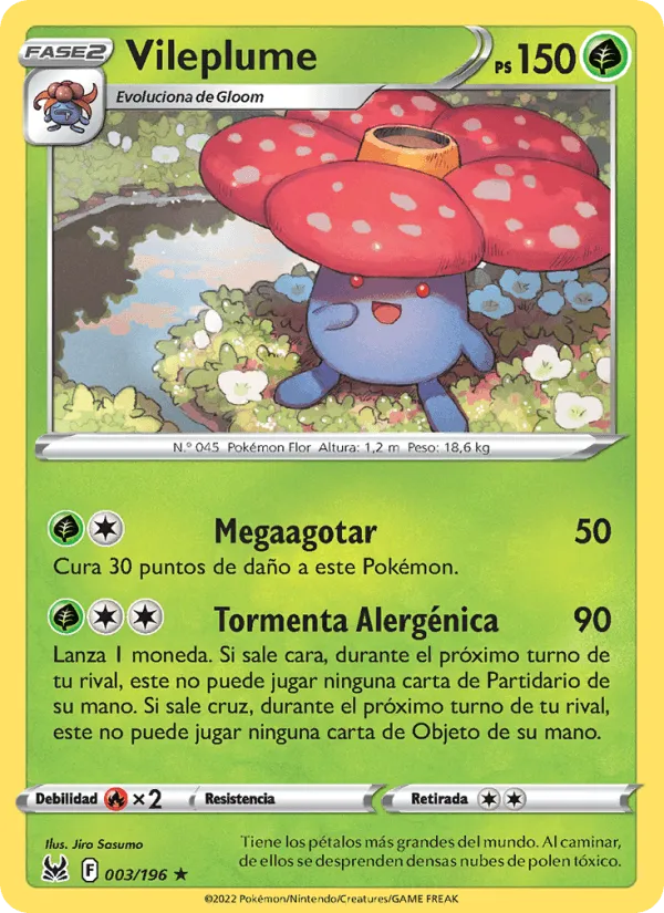 Vileplume · Origen Perdido 003/196