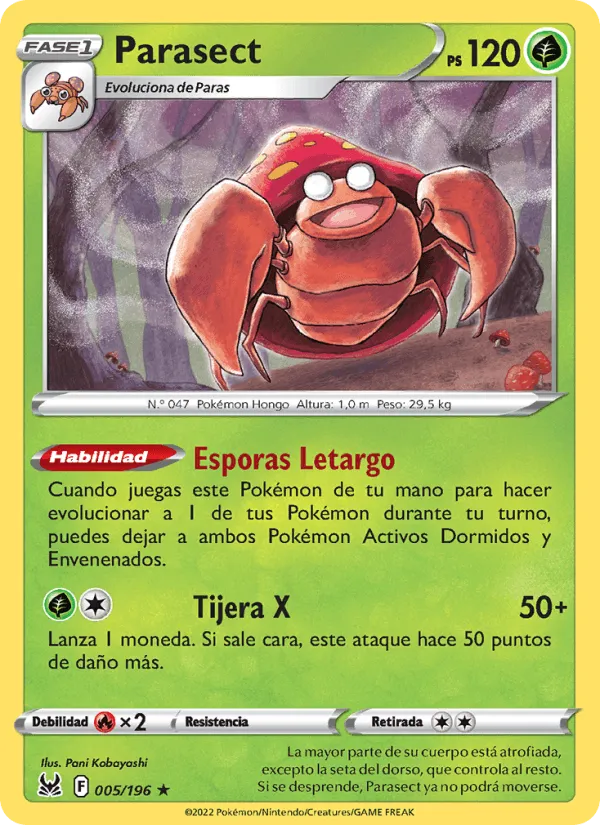 Parasect · Origen Perdido 005/196