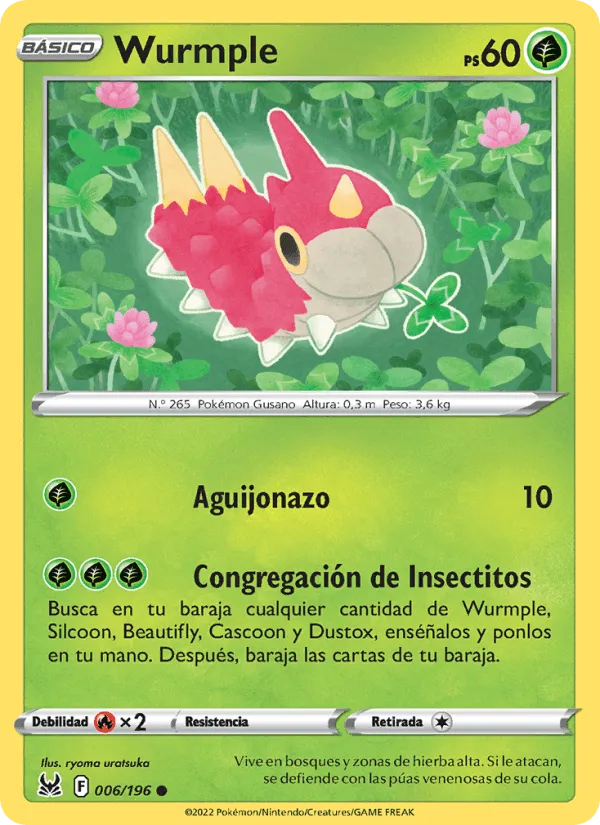 Wurmple · Origen Perdido 006/196