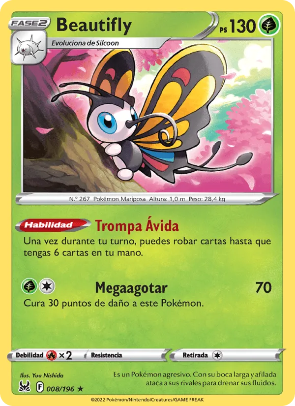 Beautifly · Origen Perdido 008/196