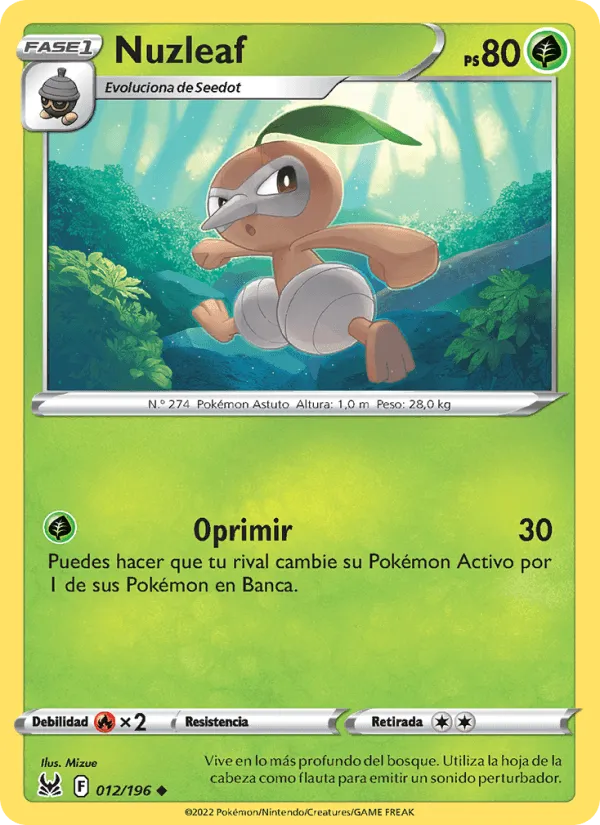 Nuzleaf · Origen Perdido 012/196