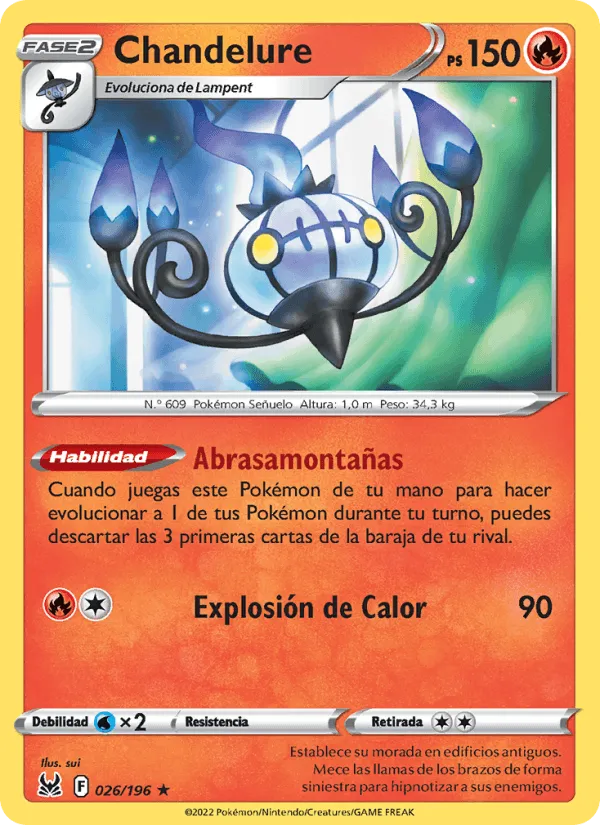 Chandelure · Origen Perdido 026/196