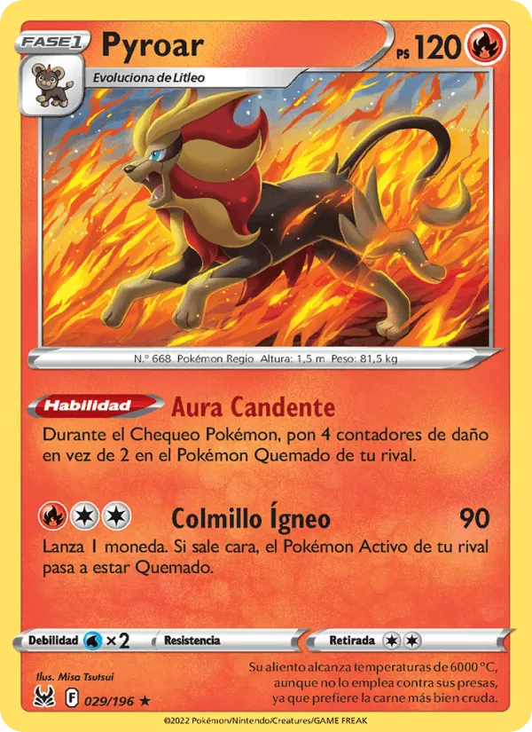 Pyroar · Origen Perdido 029/196