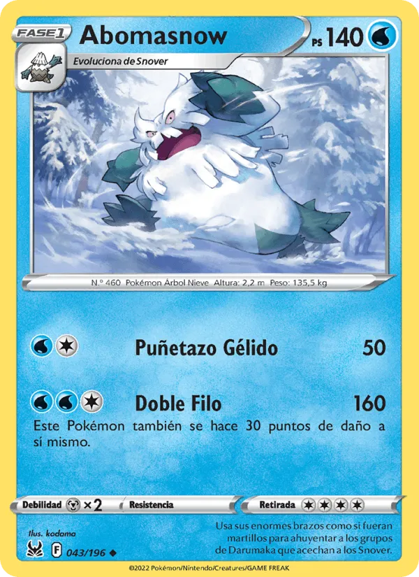 Abomasnow · Origen Perdido 043/196