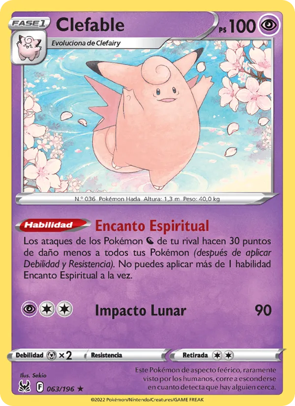 Clefable · Origen Perdido 063/196