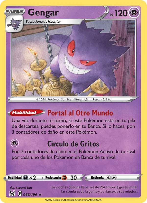 Gengar · Origen Perdido 066/196