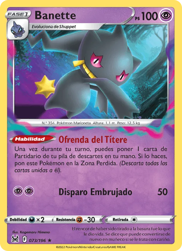 Banette · Origen Perdido 073/196