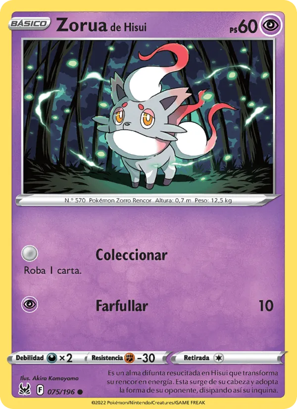 Zorua de Hisui · Origen Perdido 075/196