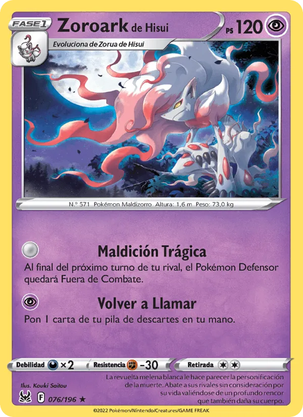 Zoroark de Hisui · Origen Perdido 076/196