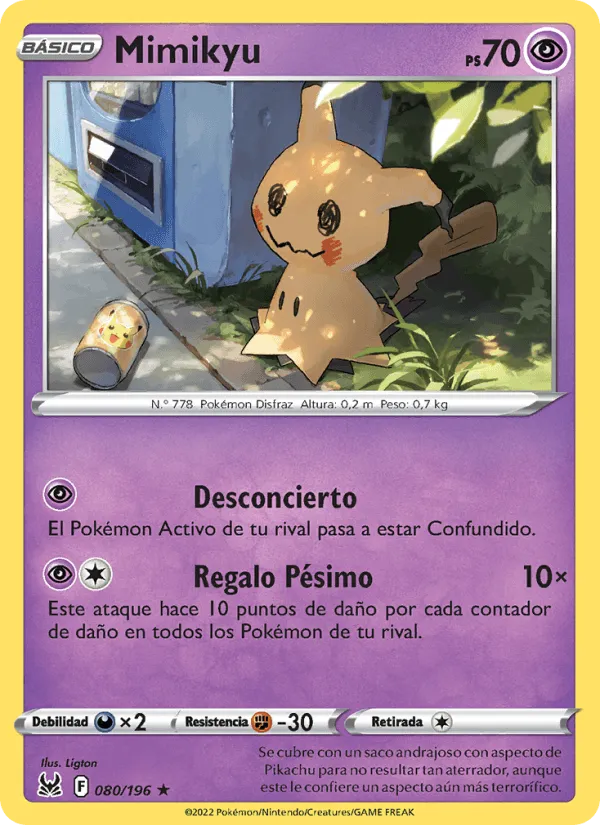 Mimikyu · Origen Perdido 080/196
