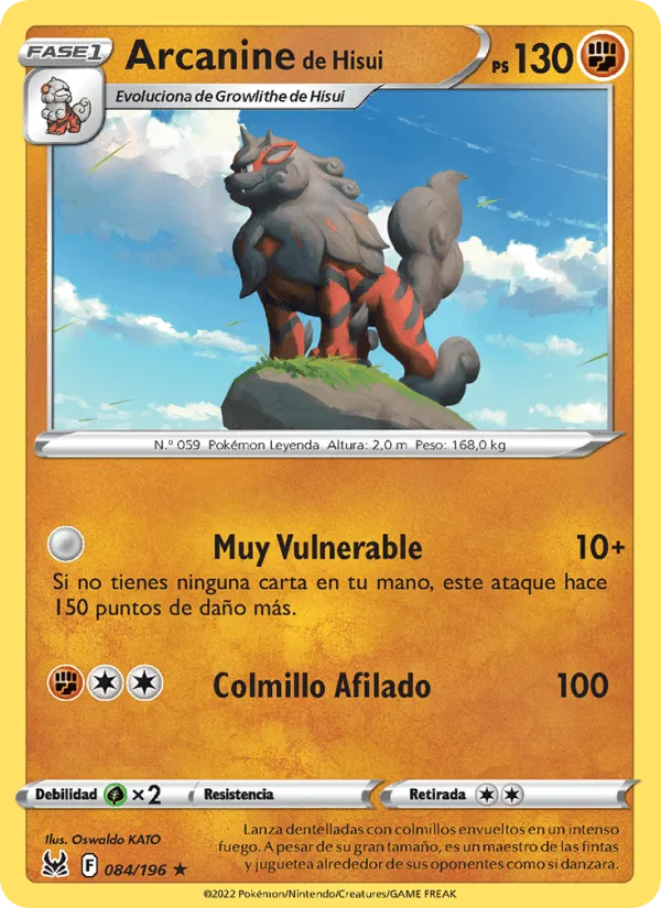 Arcanine de Hisui · Origen Perdido 084/196