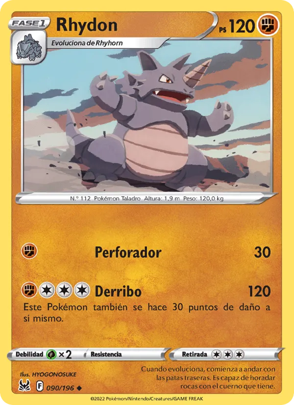Rhydon · Origen Perdido 090/196