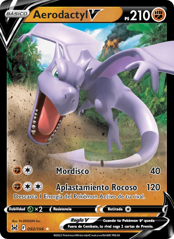 Aerodactyl V · Origen Perdido 092/196