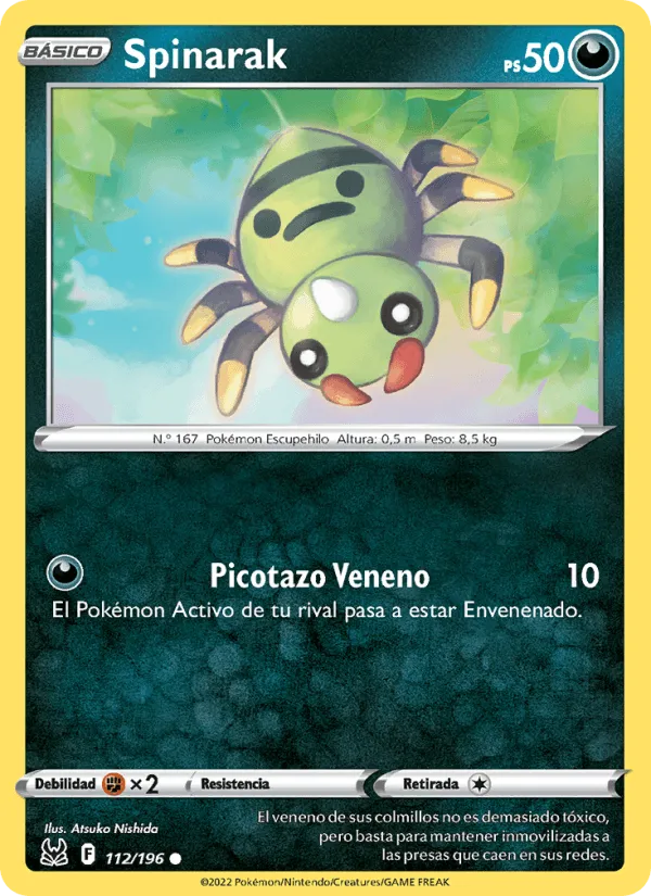 Spinarak · Origen Perdido 112/196