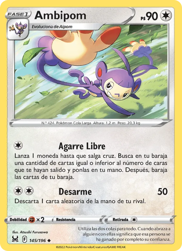 Ambipom · Origen Perdido 145/196