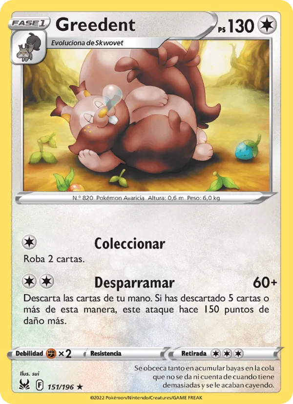 Greedent · Origen Perdido 151/196